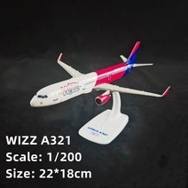 비행기 모형 다이캐스트 ABS 플라스틱 조립 모델 독일 루프트 탄사 에어버스 A350 우크라이나 B737 Wizz A321 베를린 A330 항공기, [04] WIZZ A320