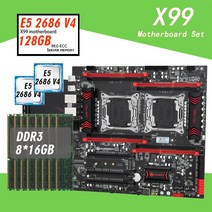 Huanananzhi X99 T8D 마더보드 키트 E5 2686 V4 DDR3 128GB RECC 지원 M.2 NVME NGFF USB3.0 E-ATX 서버 메인보드, [01] 메인보드 CPU RAM, 2.RAM