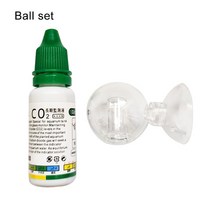 수족관 co2 표시기 diy 물고기 탱크 유리 액체 테스터 모니터 식물 잔디 co2 시스템 농도 드롭 검사기 키트 15ml, 볼 세트