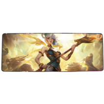 롤 LOL 디자인 마우스 패드 79종 시리즈 리그 오브 레전드 장패드 3mm 두께, 900x400mm + 3mm개, 영광스러운 소녀