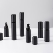 플라스틱 펌프 병 진공 여행 보틀링 컨테이너 블랙 라이트 프루프 에어리스 스프레이 로션 15ml 30ml 50ml, 15ml+spray