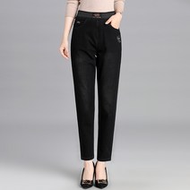 중 청바지 40~50대 바지 보 엄마의 바지 겨울 중 장 엄마청바지 부드러운청바지 40대여성바지 50대여성청바지 40대청바지