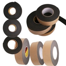 EVA 단면 스폰지테이프 흑색 폭 15mm 두께선택, 두께1mm, 1개
