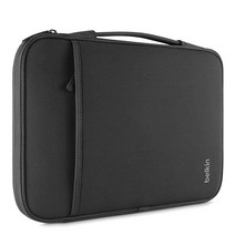 Belkin 13인치 슬리브 블랙 12인치 노트북 및 크롬북용 아이패드 프로 및 대부분의 12인치 노트북과 호환(B2B064-C00), Sleeve, 12 in