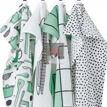 행주_RINNIG_4개_린니그_이케아_그린패턴 5E5B, 상세페이지 참조, 상세페이지 참조