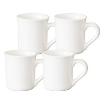 머그컵 인기모음 100종 4p 세트 머그컵 화이트머그 칼라머그 컵, 1개, 꺄도 라떼 화이트 머그 4p
