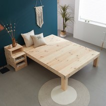 동원퍼니처 본드없는 천연 통 원목 평상형 침대 프레임 돌침대 평상 헤드형 분리형 매트리스, 9.미엔 천연 라텍스 매트리스 15cm, 일반형 라지킹[LK] 15cm 아이보리