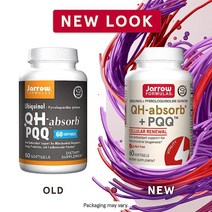 Jarrow Formulas Ubiquinol QH-Absorb+PQQ 자로우 포뮬러스 유비퀴놀 QH-앱솔브+PQQ 60 소프트젤, 60정