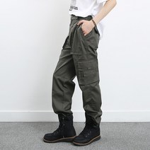 L_3XL 남자 남성 밴딩 카고 밀리터리 군용 팬츠 PTS1006