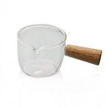 Toyeshop홈카페 우드 손잡이 에스프레소 샷잔 내열유리 시럽잔, 1에스프레소샷잔50ml