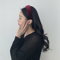 와이드 4CM 벨벳 볼륨 헤어밴드