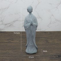 불교용품 작은 불교 승려 티베트 불교 인형 부처님 돌 동상 정원 자동차 장식 명상 홈 수족관 장식, 26 26