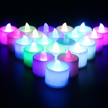 LED 티라이트 전자양초, 03.LED막대형 양초 엘로우