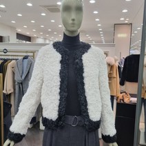 시슬리 NC11 칼란램 배색 인조퍼 자켓 SALE39161