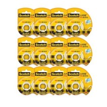 스카치 투명 양면 테이프 디스펜서 136, 12개