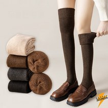 마켓쩐다 가정맹호 무릎 위 하이 튜브 여성양말 5켤레