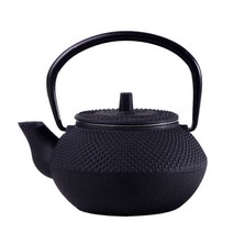 Zhijing 스타일 주철 주전자 찻 주전자는 여과기 차 냄비 300ml (검정색), 검은색