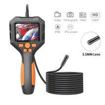방수 내시경 카메라 산업용 내시경 카메라 2.8 "IPS 스크린 HD1080P 검사 보어스코프 IP68 방수 8mm/5, 02 5m, 02 P10-5.5MM Lens