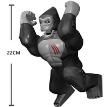 고질라 모음 중국 레고 호환 블럭 피규어 기도라 킹콩, 20. 초대형 블랙킹콩