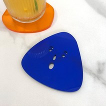 어글리페이스 아크릴 코스터 카페컵받침, 블루