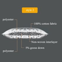 차량허리쿠션 밸런스온방석 기능성방석 구스다운 깃털 코튼 홈 데코 의자 등받이 자동차 쿠션, style 2+45x45 18x18in