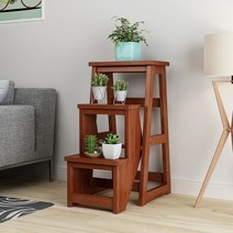 소나무 접이식 원목 사다리 의자 보조 간이 스텝스툴 2단 3단, 브라운(3단 64CM)