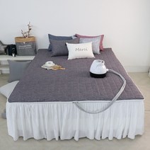 [포근하니] 폭닥하고 촉감좋은 마이크로화이버 ㄷ자형 양방향 지퍼식 온수 매트커버 / B타입, 그레이