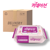 카네이션 엠보싱 물티슈 캡형 60매 6팩 (보라), 6개