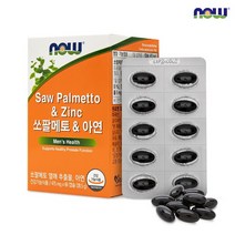 나우푸드 초임계추출 쏘팔메토 아연 60캡슐 1박스 2개월분, 단일/상품