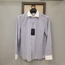 [바쏘옴므]남성가을겨울셔츠 21F/W 4계절 만능 네이비 스판 와이드카라넥 스트라이프 클레릭셔츠 WSV3TD10 NC울산뉴코아