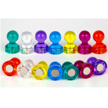 15mm x 7P 네오디움 컬러 장구 자석 칠판 완구