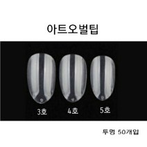 아트오벌팁 투명50개입(3 4 5호) 네일팁 네일차트팁, 5호