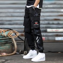 검도복 하카마 검도도복 도복 Streetwear 포켓 남성 조깅 바지 힙합 운동복 전술 망 바지화물 하렘 의류