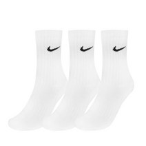 나이키 양말 밸류 쿠션 크루삭스 3개입 화이트 SX4508-101, SX4508-101 S(220-240)