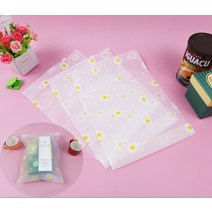 출장지퍼백 꽃모양 여행 출장 소품 보관용 비닐지퍼백 1P, DDB_상품선택
