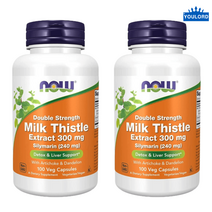 나우푸드 더블 스트랭스 밀크씨슬 실리마린 300mg 베지 100정 2통 유로드, 2개