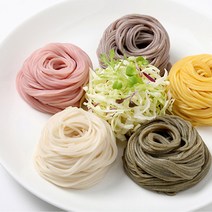 잔치국수 오색국수 답례품 비빔 고기 국수면 현미 연잎 백년초 단호박 흑미 오색면 선물세트, 자연이랑오방국수단품(400g)_연잎