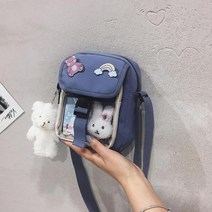 미니숄더백 커리어우먼 워킹맘 숄더백 여성 핸드백 곰 펜던트 허리 벨트 팩 패션 슬링 크로스 바디 패니 과 용 나일론 소형 어깨 메신저