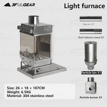 펠렛난로 캠핑용3F UL GEAR-겨울용 펠렛 연료 난방 스토브 다기능 장식용 데스크탑 야외 캠핑 텐트 따뜻, 01 Whole Furnace