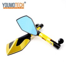 범용 오토바이 8MM 10MM 백미러 CNC 사이드 미러 야마하 XMAX NVX Aerox 155 125 Forza NSS 300 PCX TMAX5, 02 주황색