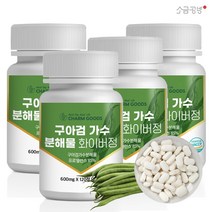구아검가수분해물 화이버 600mg 120정 2개월분 식이섬유, 4병