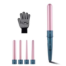 CkeyiN 멀티 고데기 5in1 다기능 고데기 9-32mm 봉고데기 세라믹 글래머 웨이브, 로즈골드
