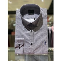 [예작]남성와이셔츠 미니체크 신사자수 슬림핏 긴팔 J2SBS169-N