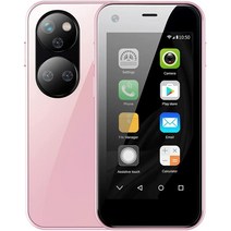 초소형 미니 스마트폰 3G 네트워크 2.5인치 세계에서 가장 작은 핸드폰 언락 키즈폰 포켓 (블랙), 한개옵션1, 02 분홍색