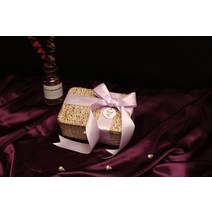 케이스 여성 셀럽 고급 유럽식 결혼선물 신부들러리 포토박스, T02-23CMx13CMx8CM, C11-희게 닦다 색선물 케이스세트핑크 리본