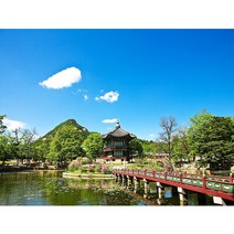 세진 40x50 사이즈 한국 관광지 세계 여행 보석 십자수, 28 하늘과 향원정 가로 40X50