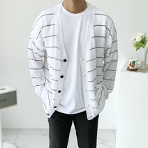 반즈 남자 여름 휴양지 비치웨어 린넨 그물 루즈핏 단가라 가디건4color