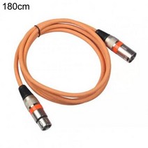 3P XLR 남성 여성 오디오 케이블 차폐 방지 간섭 100 180cm 마이크 AUX 코드 믹서 용, 주황색 1.8m, 02 Orange 1.8m