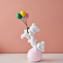 인테리어 미니 벌룬 곰돌이 오브제 장식 소품, C