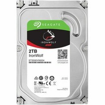 Seagate ST2000VN004 iron wolf 2 테라바이트 SATA 3.5 "내장 하드 드라이브 용 신제품, 한개옵션0